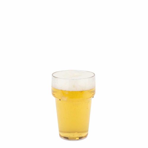 transparentPlastik Bierglas Small mit einem Fassungsvermögen von 22 cl. geeignet für Druck und Gravur