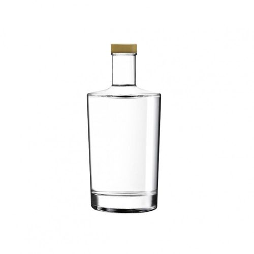 Neos 0,35-Liter-Flasche mit Goldkappe. Transparent und mit der Möglichkeit zum Bedrucken oder Gravieren